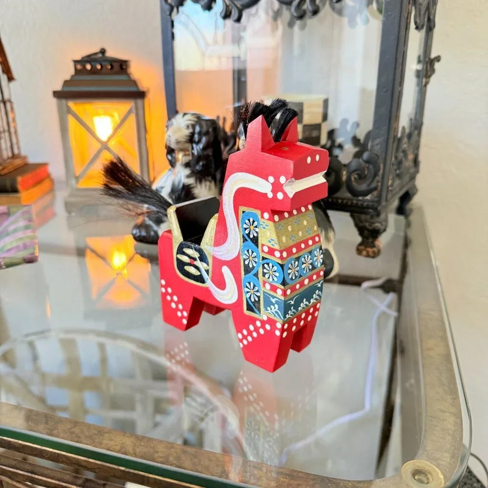 Vintage Hachinohe Horse Handmade Hand Painted Yawata, Uma Japanese Folk Art